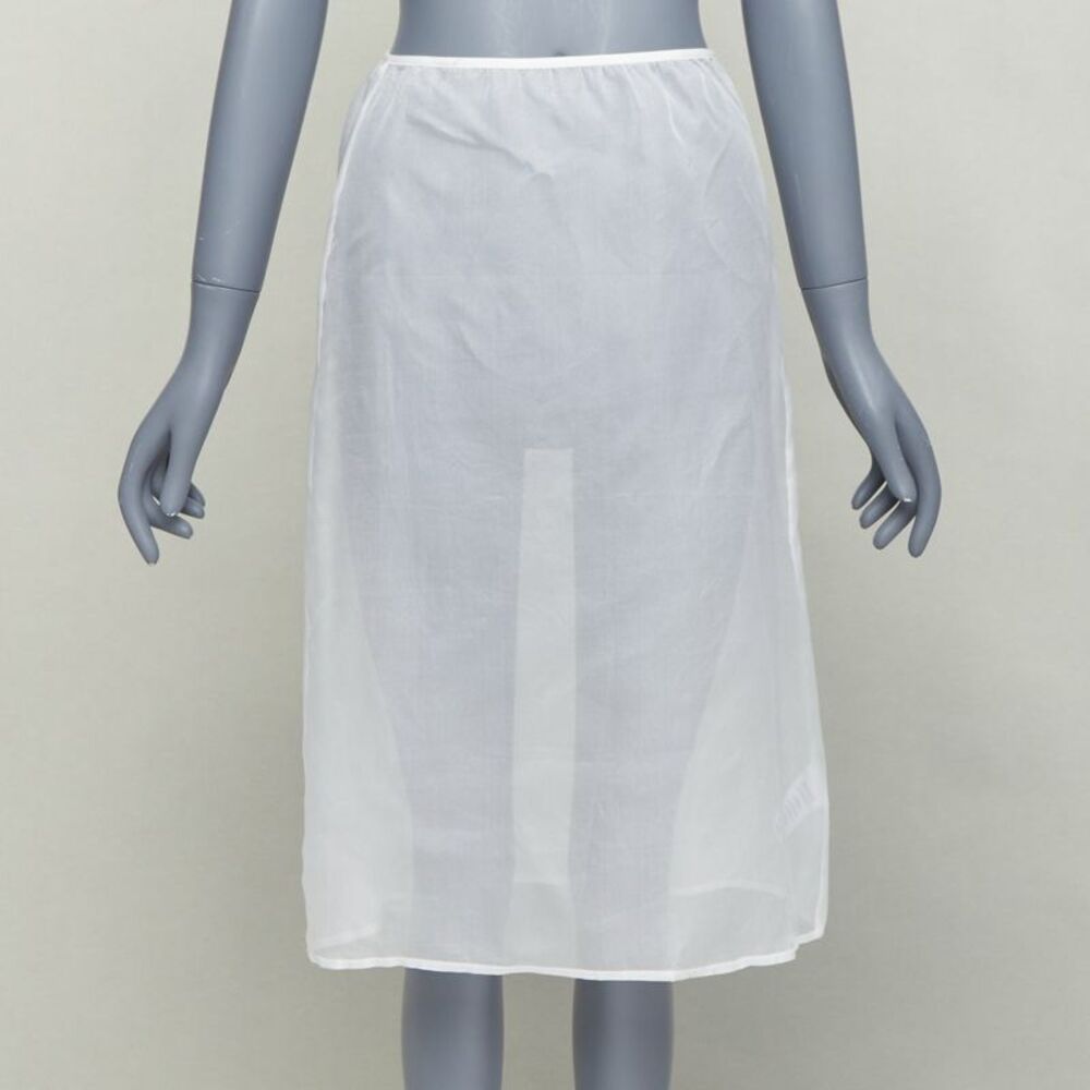Dries Van Noten 100% Silk Sheer Knee Skirt